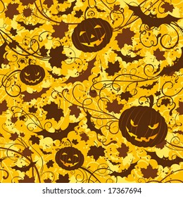 Seamless Halloween wallpaper, vector