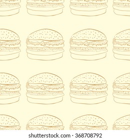 Seamless  hamburgers contours