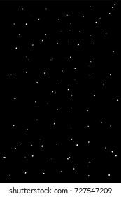 Seamless, Hand Draw Sketch of White Star at Black Background

