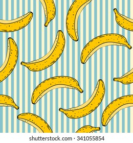 Diseño bananero de dibujo a mano sin soldadura