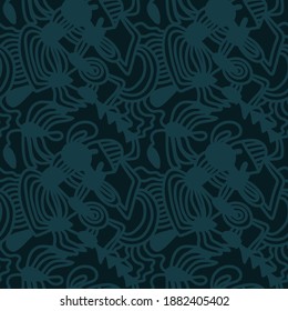 Seamless hand drawn abstract backdrop with decorative pattern