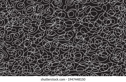 Patrón de garabato abstracto de garabatos dibujado a mano sin fisuras