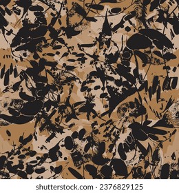 seamless hand drawn abstract pattern. Brush painted polka dots. simple background
