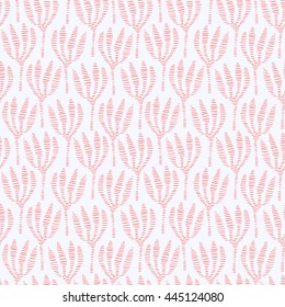 Seamless hand drawn abstract vector pattern with lines floral motive