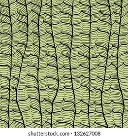 Seamless hand drawn abstract vintage background with waves