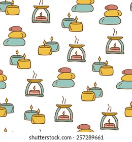 Seamless hand drawn background on spa theme for your design