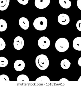 Seamless hand drawn  black and white vector pattern. Seamless abstract pattern.