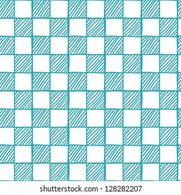 Seamless hand drawn cage pattern