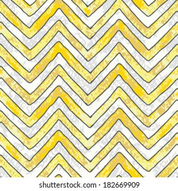 Seamless Hand Drawn Chevron Art Background Pattern