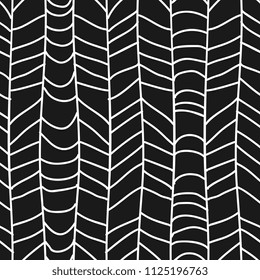 seamless hand drawn chevron herringbone pattern