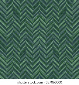 Seamless hand drawn chevron herringbone vector background pattern tile