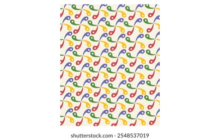 Seamless Hand Drawn Colored Background vector image for use.