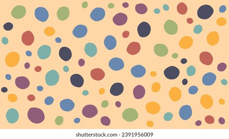 SEAMLESS HAND DRAWN DOODLE BLOB SHAPES PATTERN TEXTURE COLORFUL TEMPLATE ABSTRACT BACKGROUND TRENDY DESIGN VECTOR