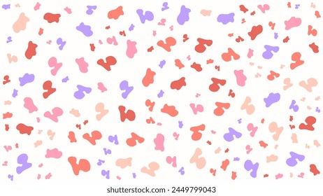 MANO SIN COSTURAS DIBUJADO DOODLE BLOB FORMAS PATRÓN TEXTURA PLANTILLA COLORIDA FONDO ABSTRACTAS DISEÑO DE MODA VECTOR
