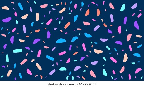 SEAMLESS HAND DRAWN DOODLE BLOB SHAPES PATTERN TEXTURE COLORFUL TEMPLATE ABSTRACT BACKGROUND TRENDY DESIGN VECTOR