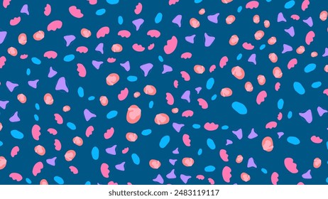 MANO SIN COSTURAS DIBUJADO DOODLE BLOB FORMAS PATRÓN TEXTURA PLANTILLA COLORIDA FONDO ABSTRACTAS DISEÑO DE MODA VECTOR