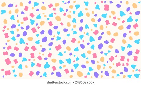 MANO SIN COSTURAS DIBUJADO DOODLE BLOB FORMAS PATRÓN TEXTURA PLANTILLA COLORIDA FONDO ABSTRACTAS DISEÑO DE MODA VECTOR