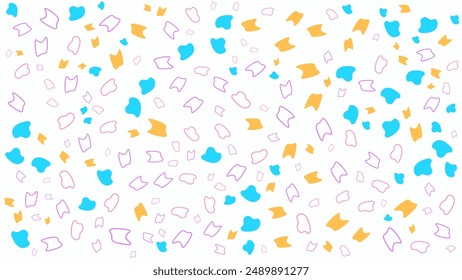 SEAMLESS HAND DRAWN DOODLE BLOB SHAPES PATTERN TEXTURE COLORFUL TEMPLATE ABSTRACT BACKGROUND TRENDY DESIGN VECTOR