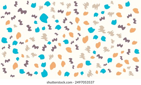DIBUJADO A MANO SIN COSTURAS DOODLE BLOB FORMAS PATRÓN TEXTURA COLORIDO PLANTILLA FONDO ABSTRACTAS VECTOR DE DISEÑO DE MODA