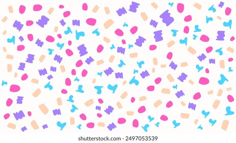DIBUJADO A MANO SIN COSTURAS DOODLE BLOB FORMAS PATRÓN TEXTURA COLORIDO PLANTILLA FONDO ABSTRACTAS VECTOR DE DISEÑO DE MODA