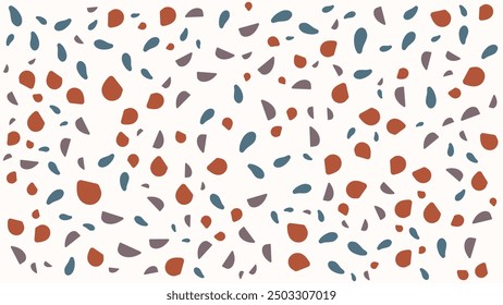 SEAMLESS HAND DRAWN DOODLE BLOB SHAPES PATTERN TEXTURE COLORFUL TEMPLATE ABSTRACT BACKGROUND TRENDY DESIGN VECTOR