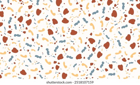 DIBUJADO A MANO SIN COSTURAS DOODLE BLOB FORMAS PATRÓN TEXTURA COLORIDO PLANTILLA FONDO ABSTRACTAS VECTOR DE DISEÑO DE MODA