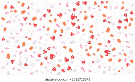SEAMLESS HAND DRAWN DOODLE BLOB SHAPES PATTERN TEXTURE COLORFUL TEMPLATE ABSTRACT BACKGROUND TRENDY DESIGN VECTOR