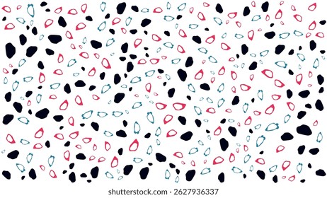 NAHTLOSE HANDGEZEICHNETE DOODLE BLOB FORMEN MUSTER TEXTUR BUNTE VORLAGE ABSTRAKTEN HINTERGRUND TRENDY DESIGN VEKTOR