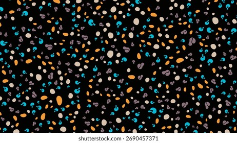 SEAMLESS HAND DRAWN DOODLE BLOB SHAPES PATTERN TEXTURE COLORFUL TEMPLATE ABSTRACT BACKGROUND TRENDY DESIGN VECTOR