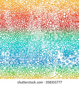 Seamless hand drawn doodle graphic pattern. Dotted texture with blurred background . Made in vector
