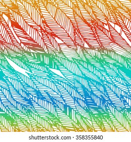 Seamless hand drawn doodle graphic pattern. Texture with blurred background . Made in vector
