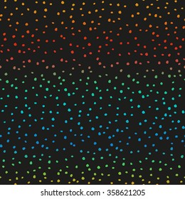 Seamless hand drawn doodle graphic pattern. Dotted texture with blurred background . Made in vector
