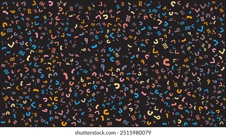 MÃO SEM COSTURA DESENHADA FORMAS DOODLE TEXTURA PADRÃO MODELO COLORIDO ABSTRATO FUNDO ESCURO VETOR DE DESIGN MODERNO