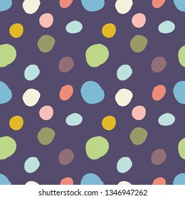 Seamless hand drawn dots pattern