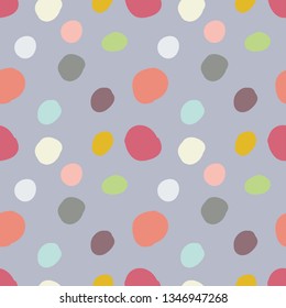 Seamless hand drawn dots pattern