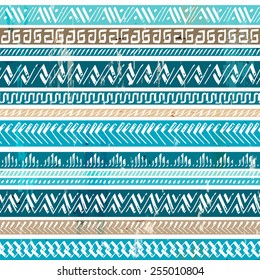 Seamless Hand Drawn Ethnic Pattern Vector Stock Vector (Royalty Free ...
