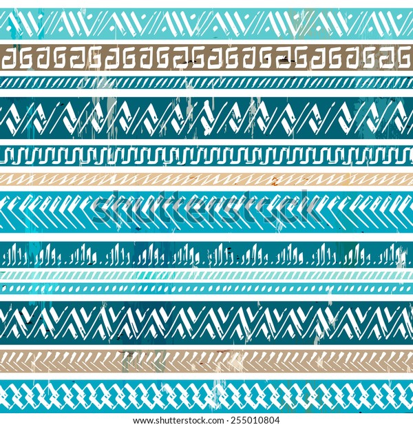 Seamless Hand Drawn Ethnic Pattern Vector Stock Vector (Royalty Free ...