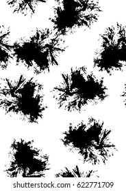 Seamless hand drawn expressive pop art monochrome pattern. Modern art print with brush strokes. Emotional background for design of posters, brochures, postcards, calendars, greetings and catalogs.