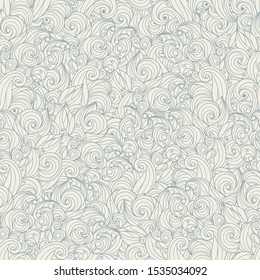 Seamless Hand drawn floral doodle background.  Pattern vector illustration.  Summer ornament. It can be used for wallpaper, printing on the packaging paper, textiles.