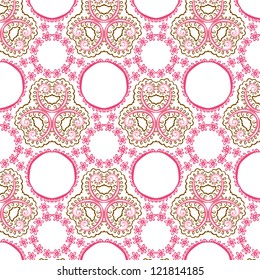 seamless hand drawn floral pattern background