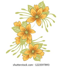 Seamless Hand Drawn Floral Pattern