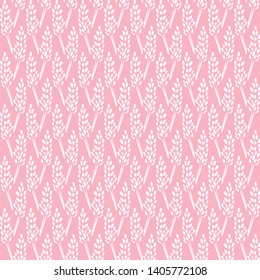 seamless hand drawn floral pattern in pink colors