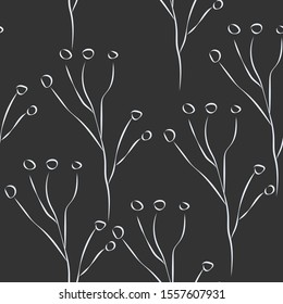 Seamless Hand Drawn Floral Pattern. Lovely Delicate Design. Repeating sweet design. Vector Illustration 