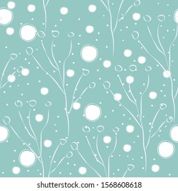 Seamless Hand Drawn Floral Pattern. Lovely Delicate Design. Repeating sweet design. 
