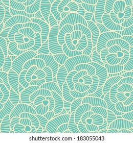 Seamless hand drawn floral pattern. Vector illustration