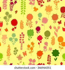 Seamless hand drawn floral pattern