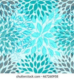Seamless Hand Drawn Flower Pattern. Spring or Summer Floral Background