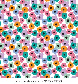 seamless hand drawn flowers print. ditsy print