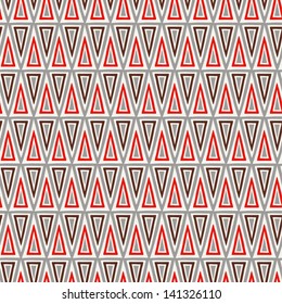 Seamless hand drawn geometric pattern with triangles. Vector illustration