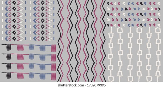 Seamless hand drawn geometric pattern with national striped color background. Ornamental traditional, ethnic. Great for fabric and textile, wallpaper